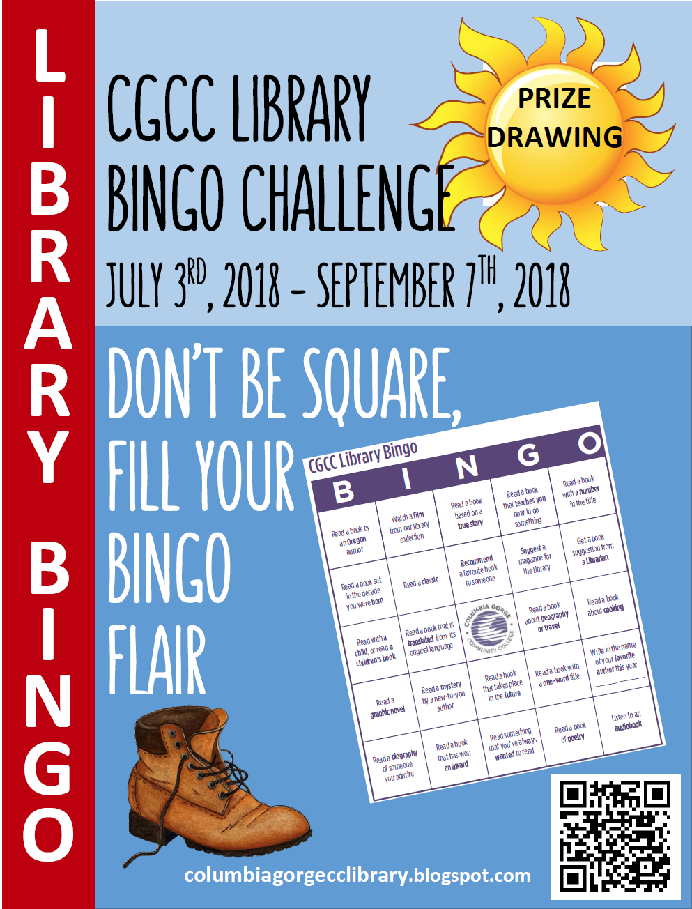 Library bingo challenge flier